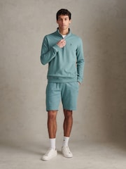 U.S. Polo Assn Teal Twill Texture Jersey Shorts - Image 3 of 7