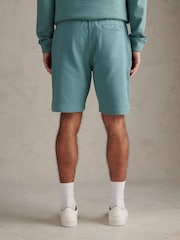 U.S. Polo Assn Teal Twill Texture Jersey Shorts - Image 4 of 7