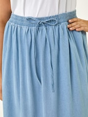 Roman Curve Tiered Woven Maxi Skirt - Image 5 of 5