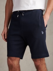 U.S. Polo Assn Blue Waffle Sweat Shorts - Image 2 of 7