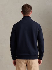 ブルー - U.S. Polo Assn Herringbone Zip Funnel Sweatshirt - 画像 2 / 9