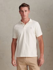 Blanco - U.S. Polo Assn Texture Terry Polo Shirt - Imagen 1 de 8