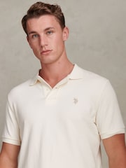Blanco - U.S. Polo Assn Texture Terry Polo Shirt - Imagen 2 de 8