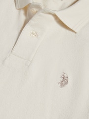 Blanco - U.S. Polo Assn Texture Terry Polo Shirt - Imagen 8 de 8