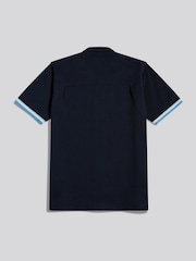U.S. Polo Assn Blue Twill Taped Revere Collar Shirt - Image 7 of 8