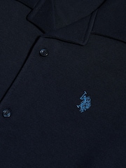 U.S. Polo Assn Blue Twill Taped Revere Collar Shirt - Image 8 of 8