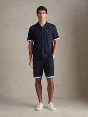 U.S. Polo Assn Blue Twill Taped Sweat Shorts - Image 3 of 7