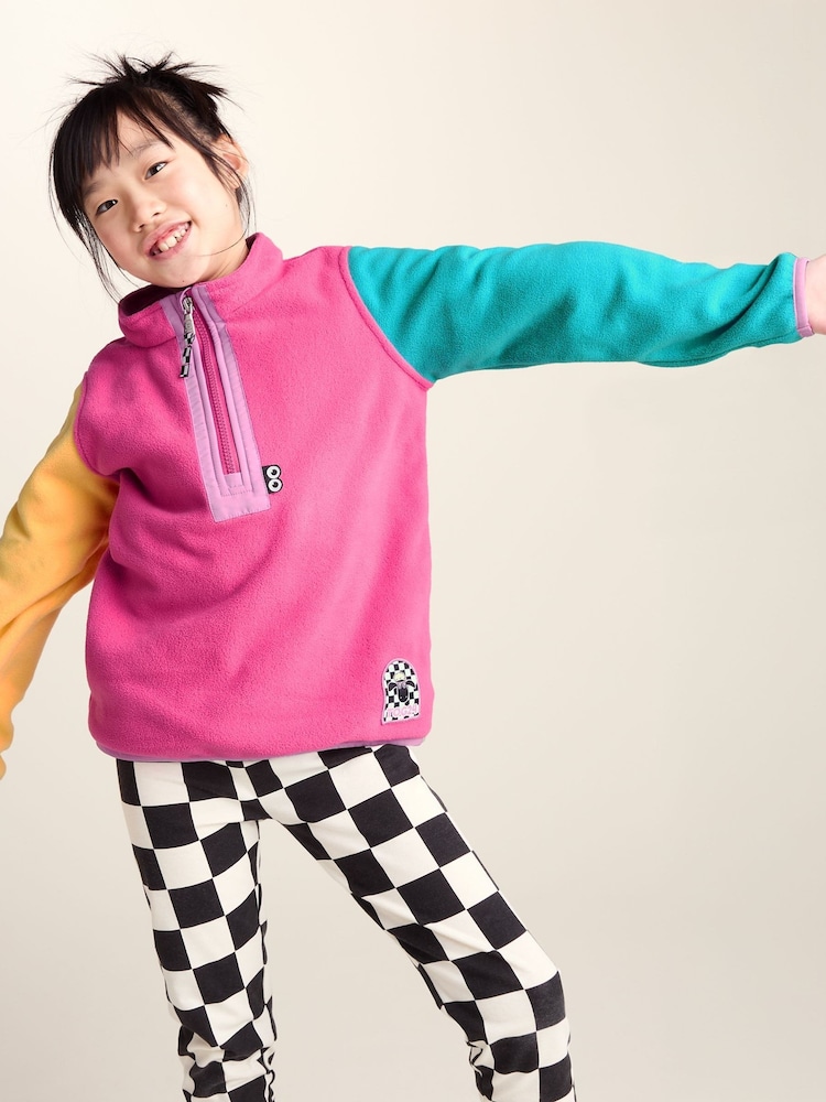 Tog 24 Light Pink Kids Texel Shaun the Sheep Zip Neck Fleece - Image 1 of 7