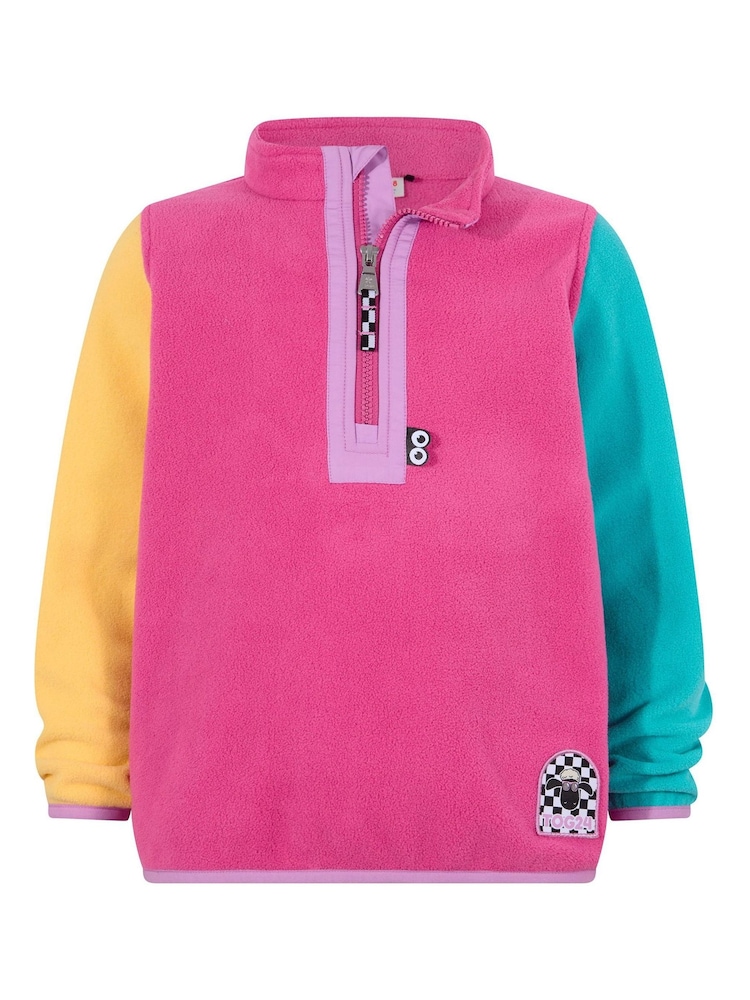Tog 24 Light Pink Kids Texel Shaun the Sheep Zip Neck Fleece - Image 7 of 7