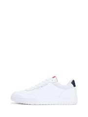 Tommy Hilfiger White Fine Cleat Basketball Trainers With Leather - Image 2 of 6