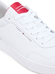 Tommy Hilfiger White Fine Cleat Basketball Trainers With Leather - Image 6 of 6