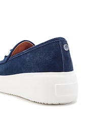 Moda in Pelle Blue Ettala Wedge Hybrid Loafer Trainers - Image 3 of 3