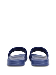 Tommy Hilfiger Blue Logo Embroidery Canvas Pool Slides - Image 4 of 6