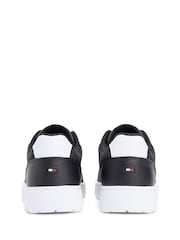 Tommy Hilfiger Black Fine Cleat Basketball Trainers With Leather - Image 4 of 6