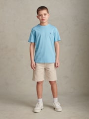 U.S. Polo Assn. Sky Blue Texture Double Horsemen T-Shirt - Image 3 of 9