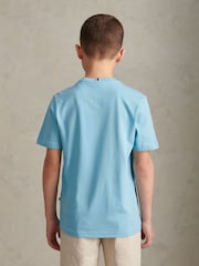 U.S. Polo Assn. Sky Blue Texture Double Horsemen T-Shirt - Image 4 of 9