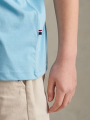 U.S. Polo Assn. Sky Blue Texture Double Horsemen T-Shirt - Image 6 of 9