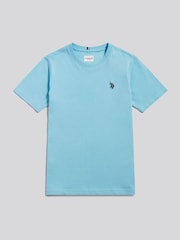 U.S. Polo Assn. Sky Blue Texture Double Horsemen T-Shirt - Image 7 of 9