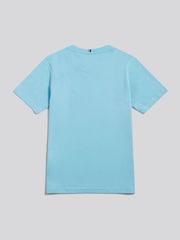 U.S. Polo Assn. Sky Blue Texture Double Horsemen T-Shirt - Image 8 of 9