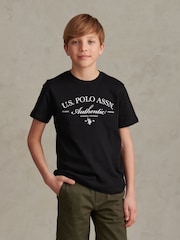 U.S. Polo Assn Black Arch Script Graphic T-Shirt - Image 1 of 7