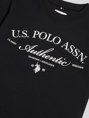 U.S. Polo Assn Black Arch Script Graphic T-Shirt - Image 7 of 7