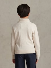 U.S. Polo Assn. Natural Knitted Cotton Rich Quarter  Zip Jumper - Image 2 of 7
