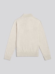 U.S. Polo Assn. Natural Knitted Cotton Rich Quarter  Zip Jumper - Image 6 of 7