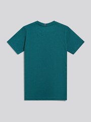 U.S. Polo Assn. Teal Texture Double Horsemen T-Shirt - Image 2 of 3