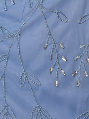Adrianna Papell Blue Studio Bead Blouson Long Dress - Image 3 of 6