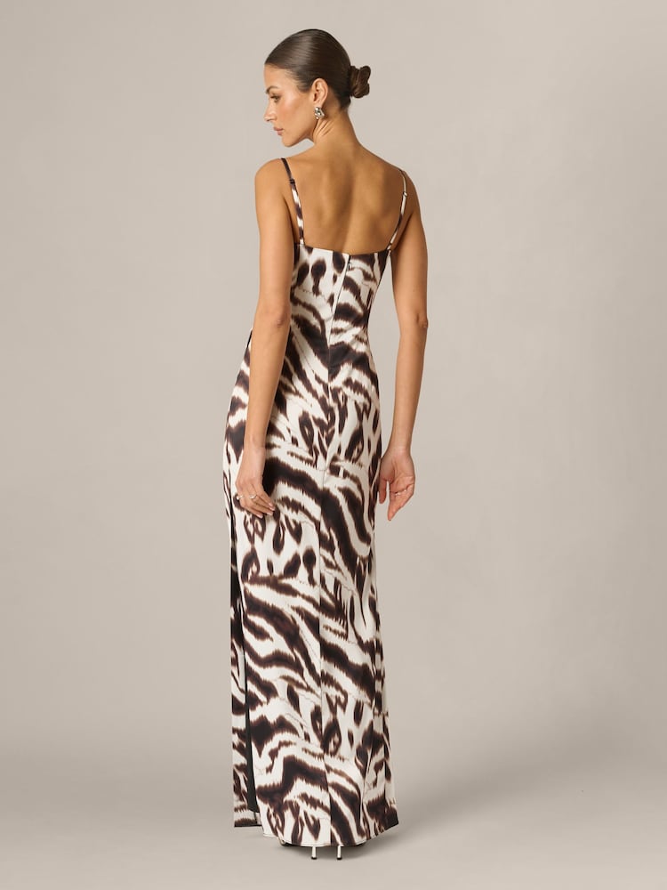 Adrianna Papell White Adrianna By Printed Satin Long Dress - Image 2 of 6