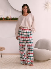Bath & Body Works Red Check Festive Sweat and Flannel Pyjamas - Image 1 of 7