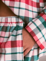 Bath & Body Works Red Check Flannel Shorts Pyjamas Set - Image 6 of 7