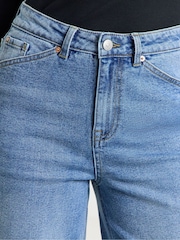 Simply Be Blue Slouchy Wide Leg Jeans - Image 4 of 4