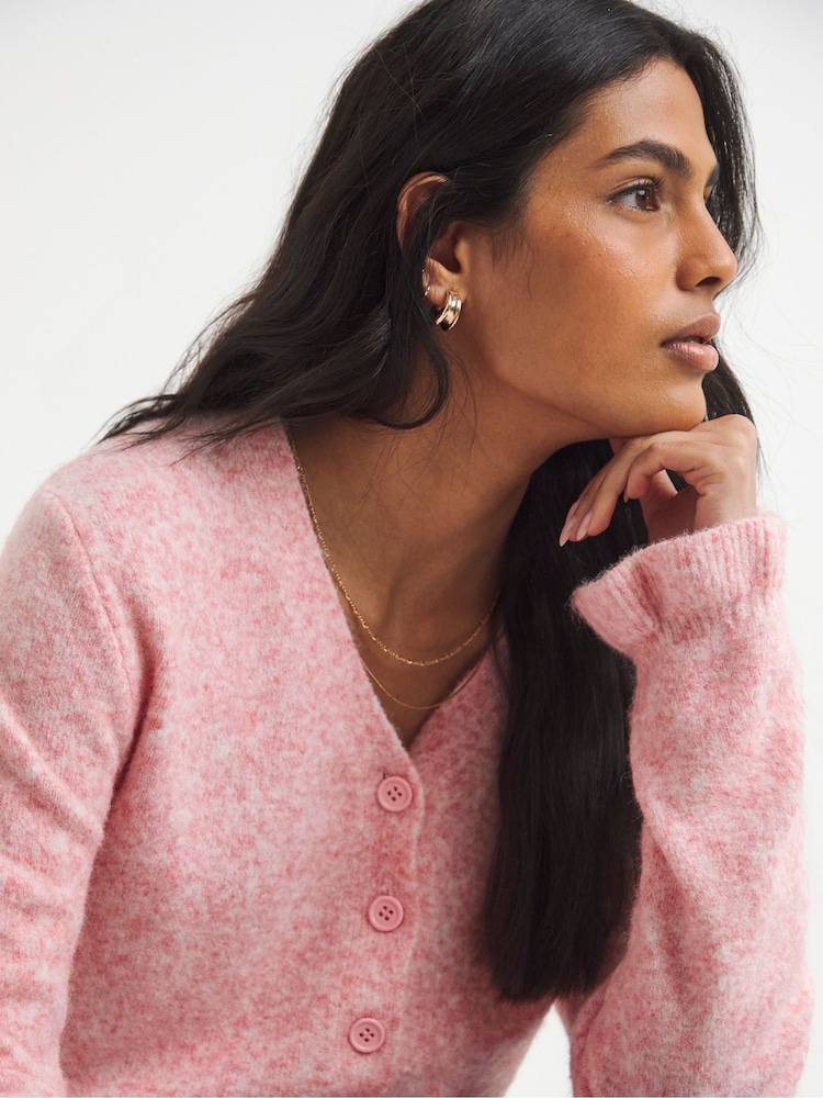 Simply Be Pink Frill Cardigan - Image 4 of 4