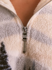 Bath & Body Works Mountain Scene Hooded Zip Borg Loungewear Set - 6суретінің 5 суреті