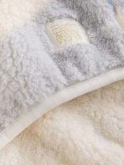 Bath & Body Works Cream Mountain Scene Hooded Zip Borg Loungewear Set - Image 8 of 9