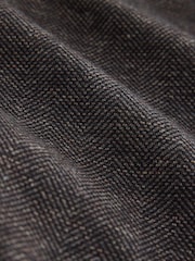 Brown Heritage Herringbone Long Sleeve Polo Shirt - Image 7 of 7