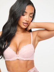 Ann Summers Pink Sexy Lace Padded Plunge Bra - Image 4 of 5