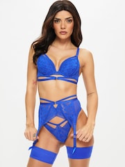 Ann Summers Blue Yours Truly Lace Suspender Belt - Image 1 of 5