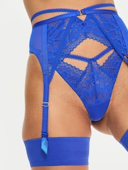 Ann Summers Blue Yours Truly Lace Suspender Belt - Image 3 of 5