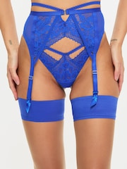 Ann Summers Blue Yours Truly Lace Suspender Belt - Image 4 of 5