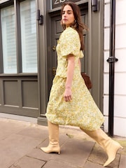 Baukjen Yellow Eva Printed Midi Dress - Image 3 of 6