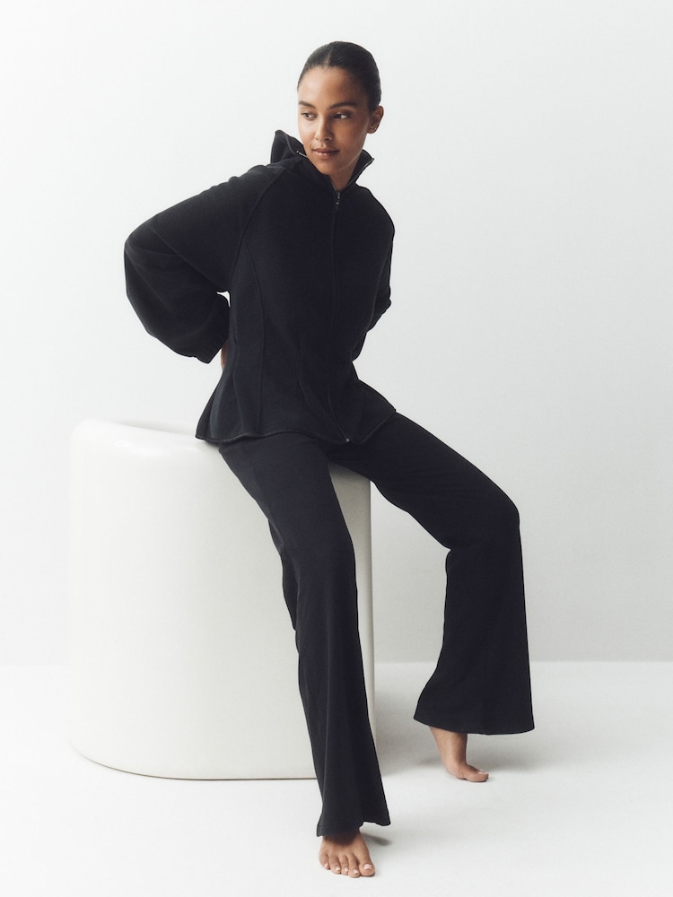 Black Studio Cosy Fleece Kickflare Leggings - Image 2 of 7 Black Studio Cosy Fleece Kickflare Leggings - Image 2 of 7