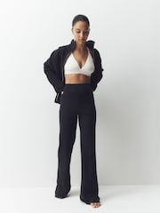 Black Studio Cosy Fleece Kickflare Leggings - Image 4 of 7