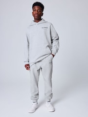 smALLSAINTS Grey Oversized Underground Pullover Hoodie - Image 2 of 11
