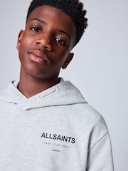 smALLSAINTS Grey Oversized Underground Pullover Hoodie - Image 3 of 11