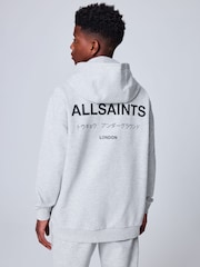 smALLSAINTS Grey Oversized Underground Pullover Hoodie - Image 5 of 11