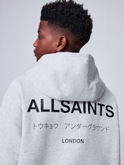 smALLSAINTS Grey Oversized Underground Pullover Hoodie - Image 6 of 11