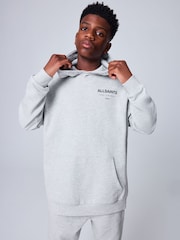 smALLSAINTS Grey Oversized Underground Pullover Hoodie - Image 7 of 11
