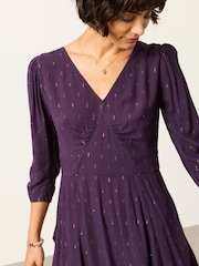 FatFace Anya Purple Spot Dress - Image 3 of 6